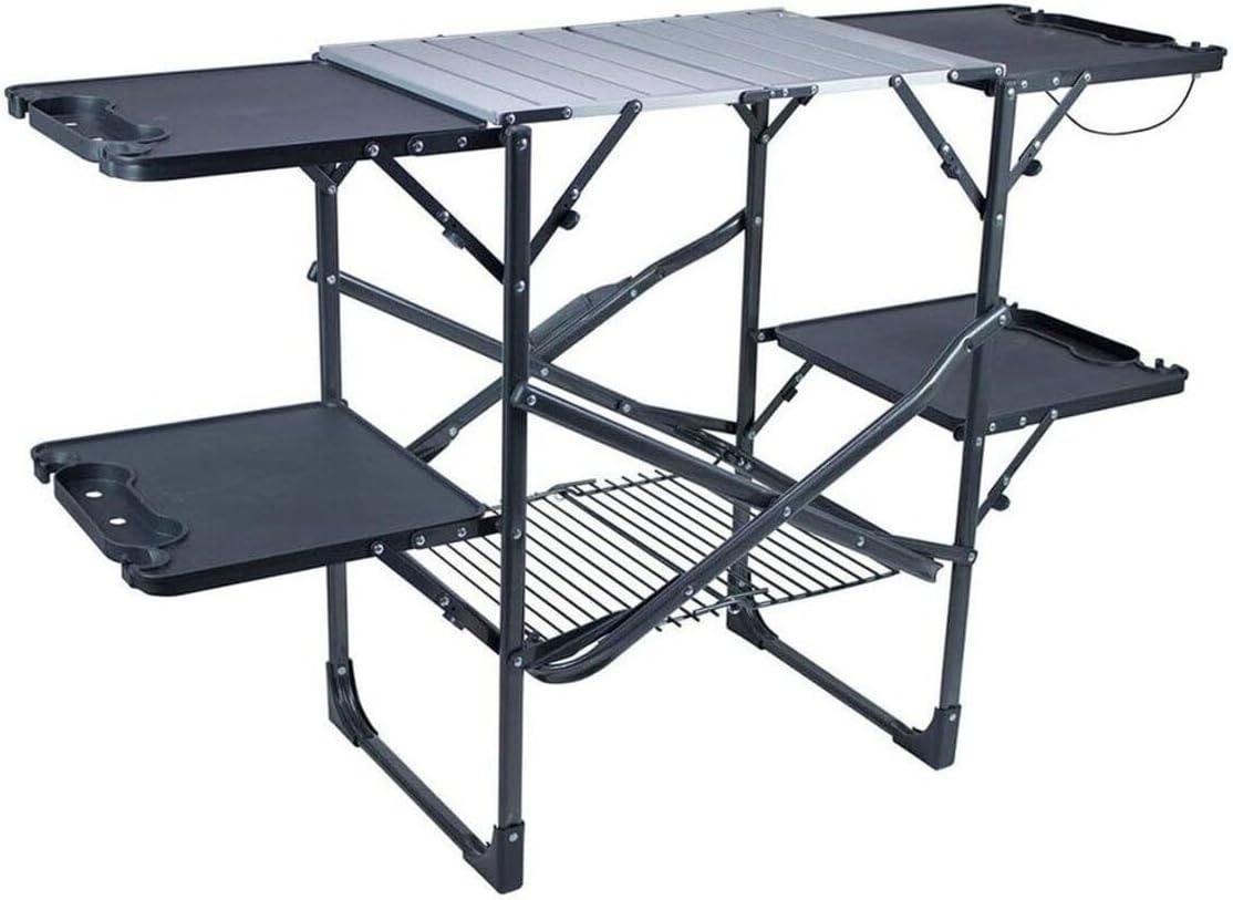 Folding Picnic Table - Slim Fold Portable Camping Kitchen Table