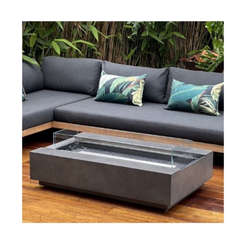 Outdoor Furniture Fire Table - is-Modern Corten Steel Fire Place Gas