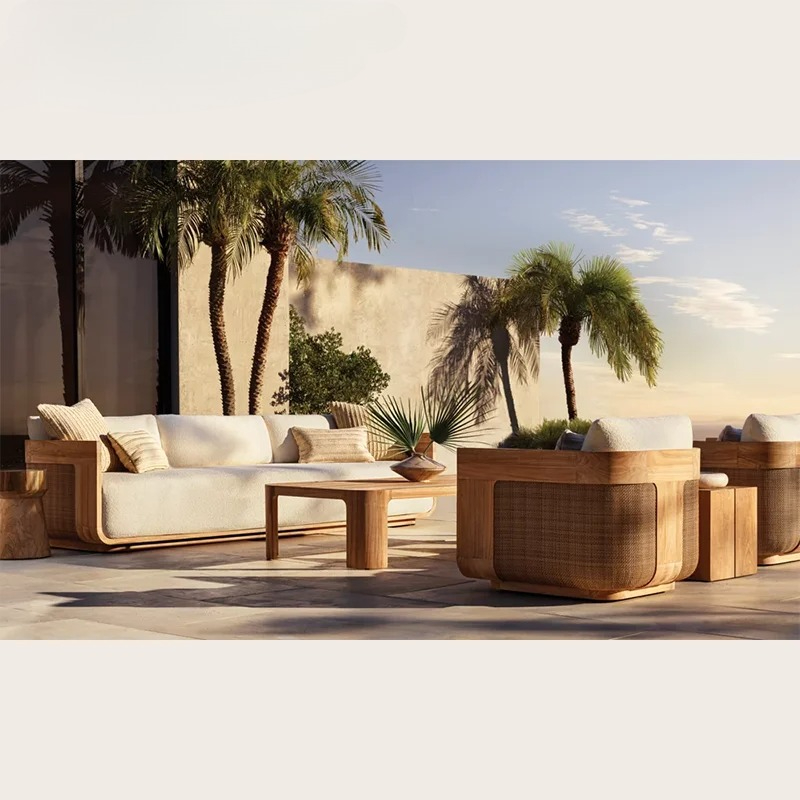 Outdoor Furniture Teak - Outdoor Teak Sofa Set Garden Furniture