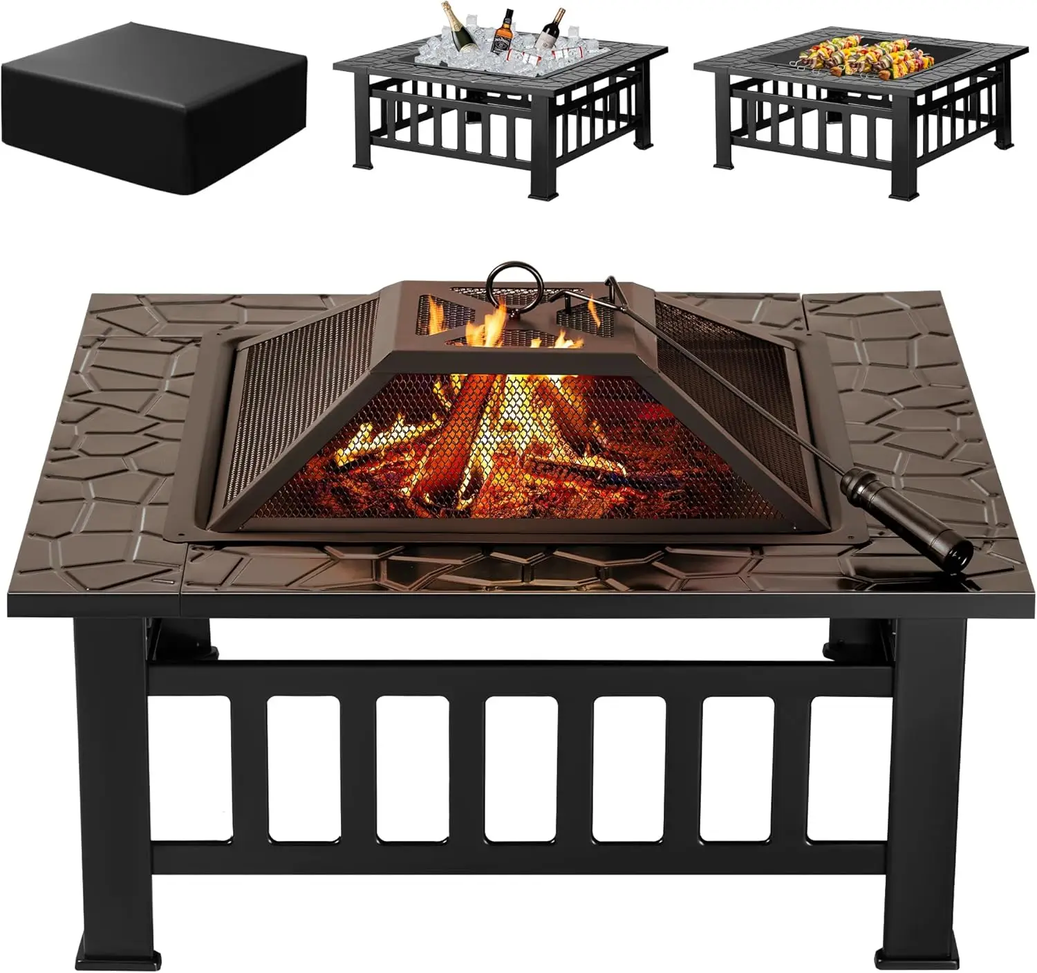 Outdoor Furniture Fire Table - Outdoor Fire Pit, 32 Inch Firepit