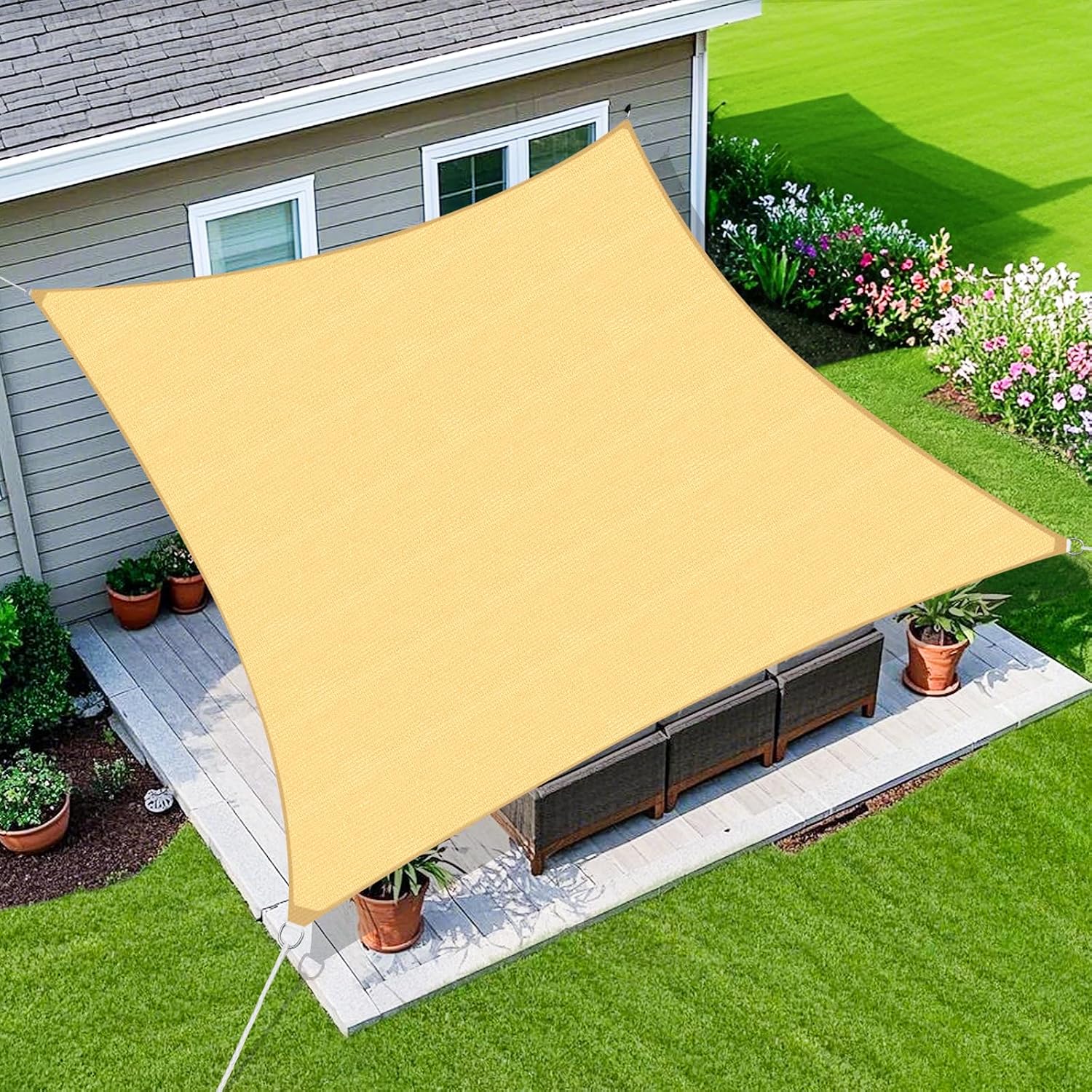 Sun Sail Shade - 16x20ft Curved Sun Shade Sail 95%