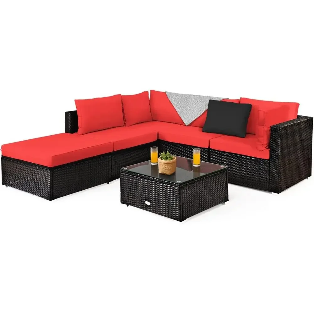Outdoor Furniture Durable - 6-Piece Outdoor Patio Furniture Set with