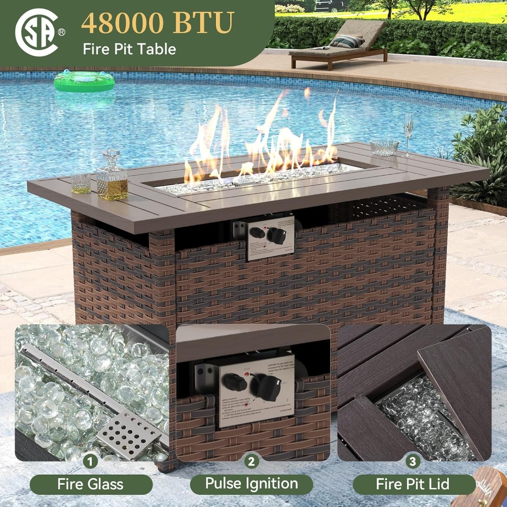 Outdoor Furniture Fire Table - Exclusive Deal Outdoor Patio Furniture Set
