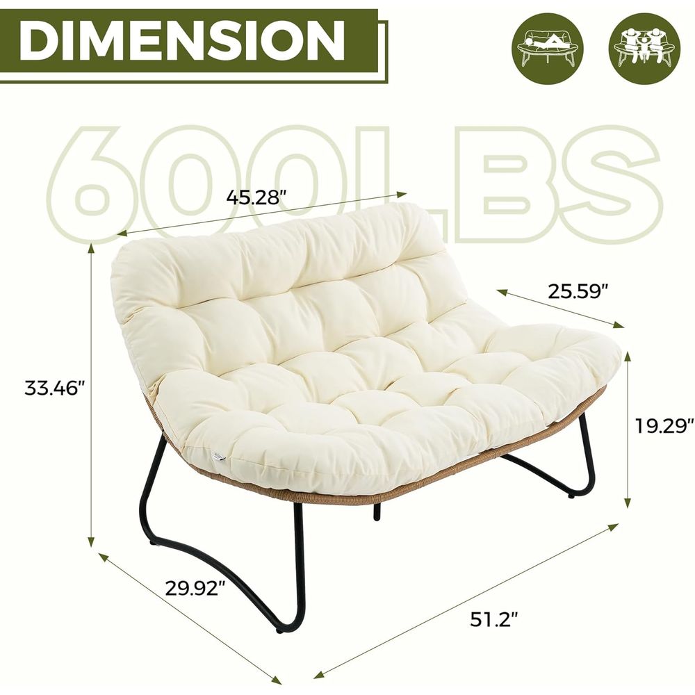 Outdoor Patio Loveseat, Boho L - đánh giá và giá Outdoor Furniture Durable