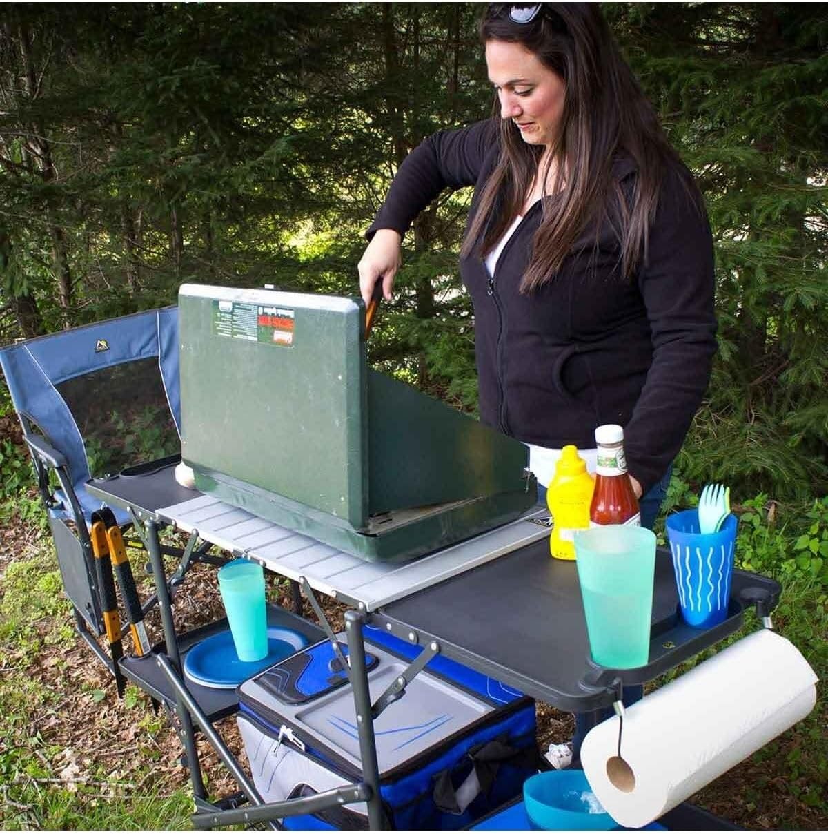 Slim Fold Portable Camping Kit - đánh giá và giá Folding Picnic Table