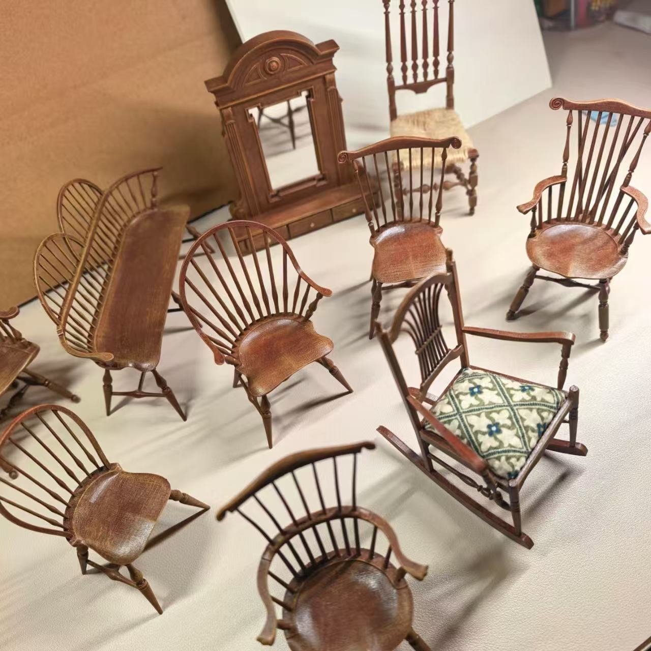 1/12 Scale Vintage Windsor Cha - đánh giá và giá Outdoor Furniture Resin
