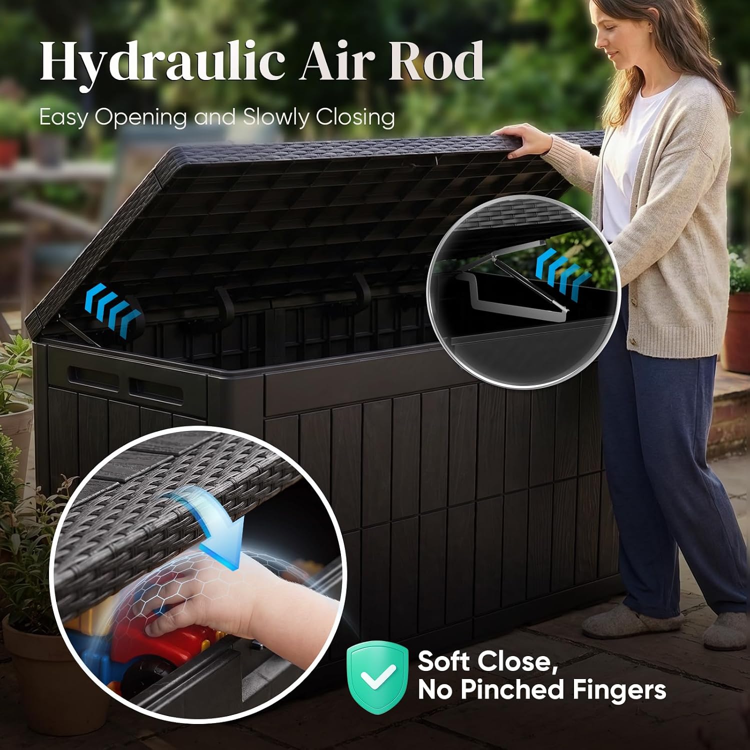 120 Gallon Resin Deck Box, Wea - đánh giá và giá Outdoor Furniture Resin