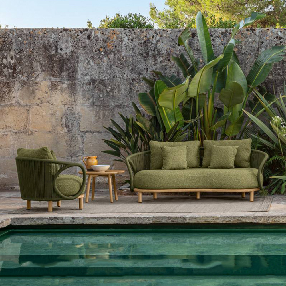 Outdoor rattan sofa teak garde - đánh giá và giá Outdoor Furniture Teak