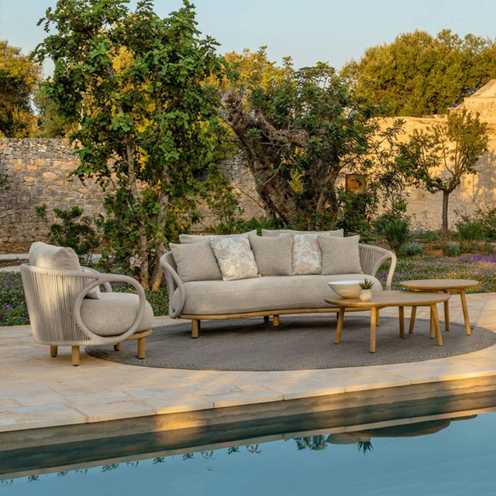 Outdoor rattan sofa teak garde - đánh giá và giá Outdoor Furniture Teak