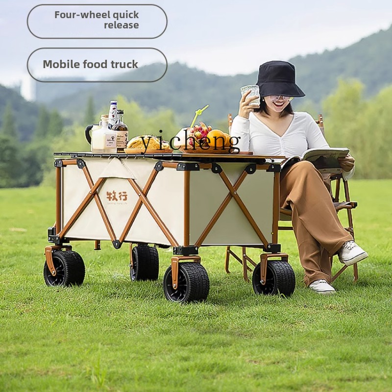 XL grazing camping cart foldin - đánh giá và giá Folding Picnic Table