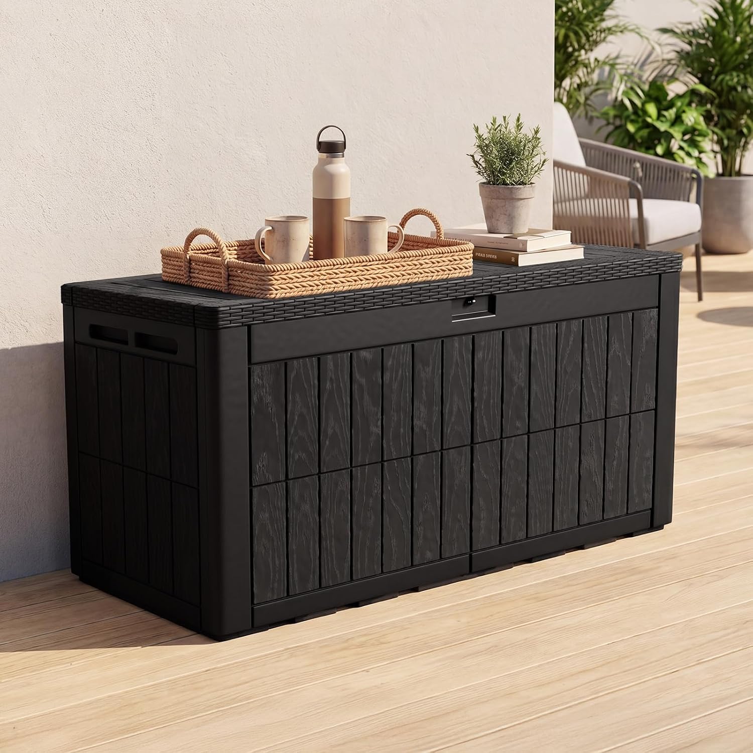 120 Gallon Large Outdoor Stora - đánh giá và giá Outdoor Furniture Resin