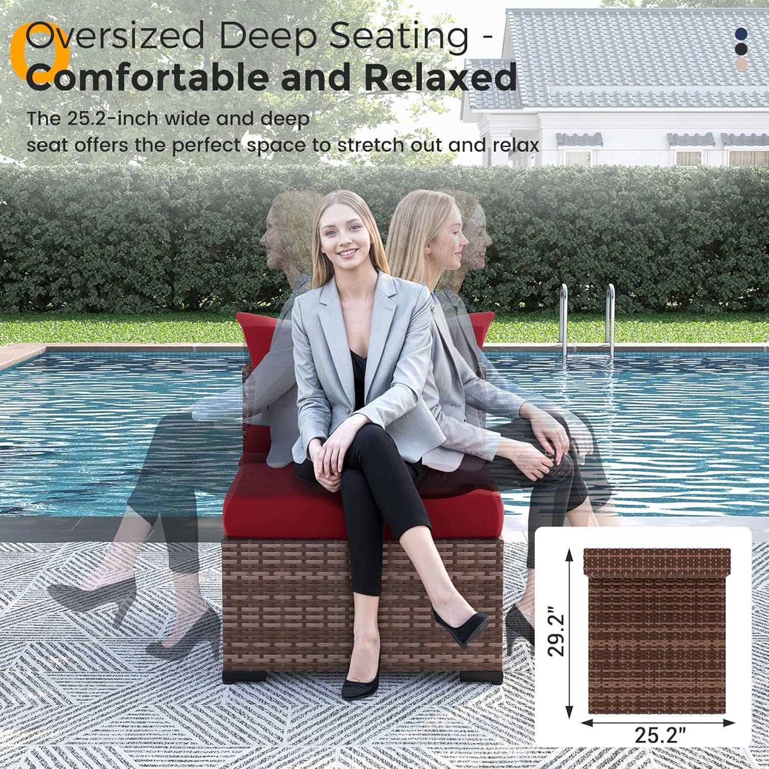 8pc All-Weather Wicker Section - đánh giá và giá Outdoor Furniture Fire Table