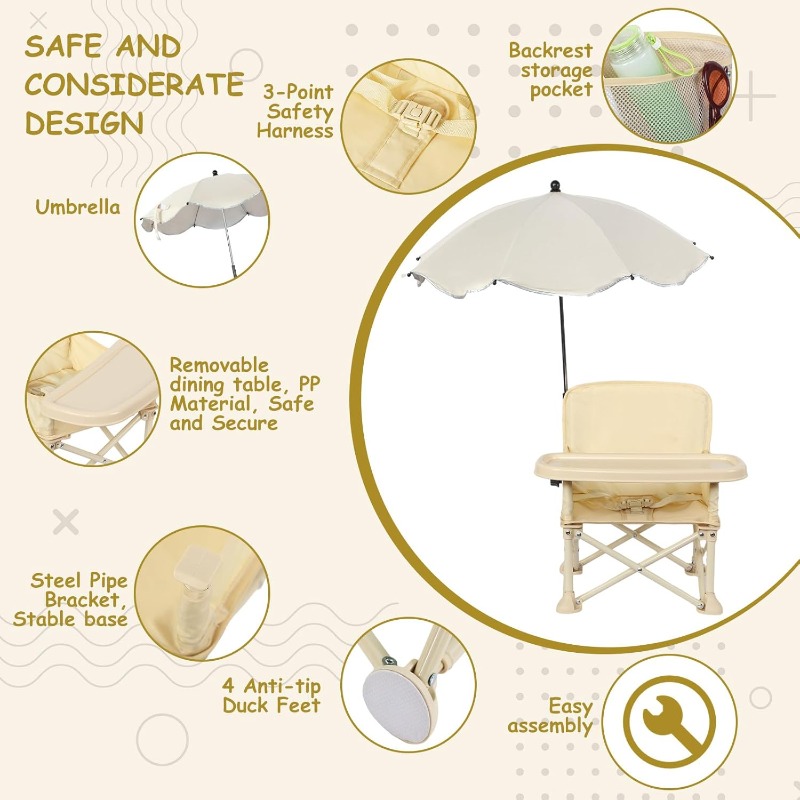 Baby Outdoor Beach Chair with  - đánh giá và giá Folding Picnic Table