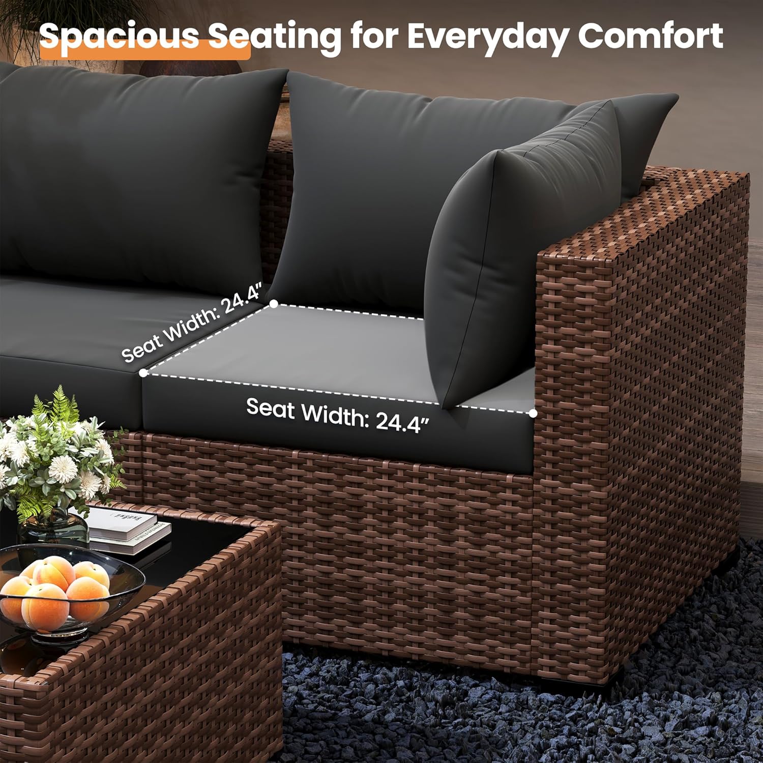 5-Piece Outdoor Sectional Sofa - đánh giá và giá Outdoor Furniture Fire Table