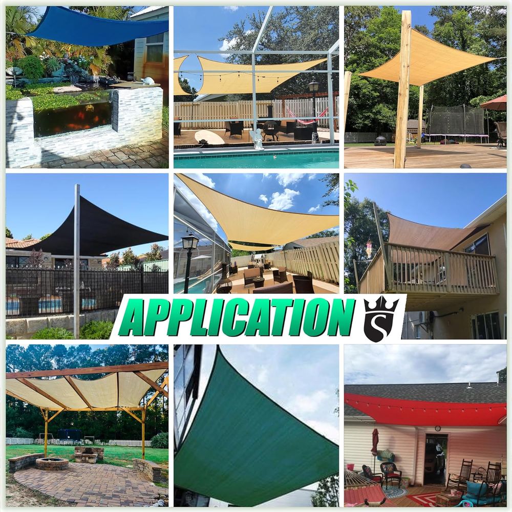 12' x 23' Black RecSquare Sun  - đánh giá và giá Sun Sail Shade