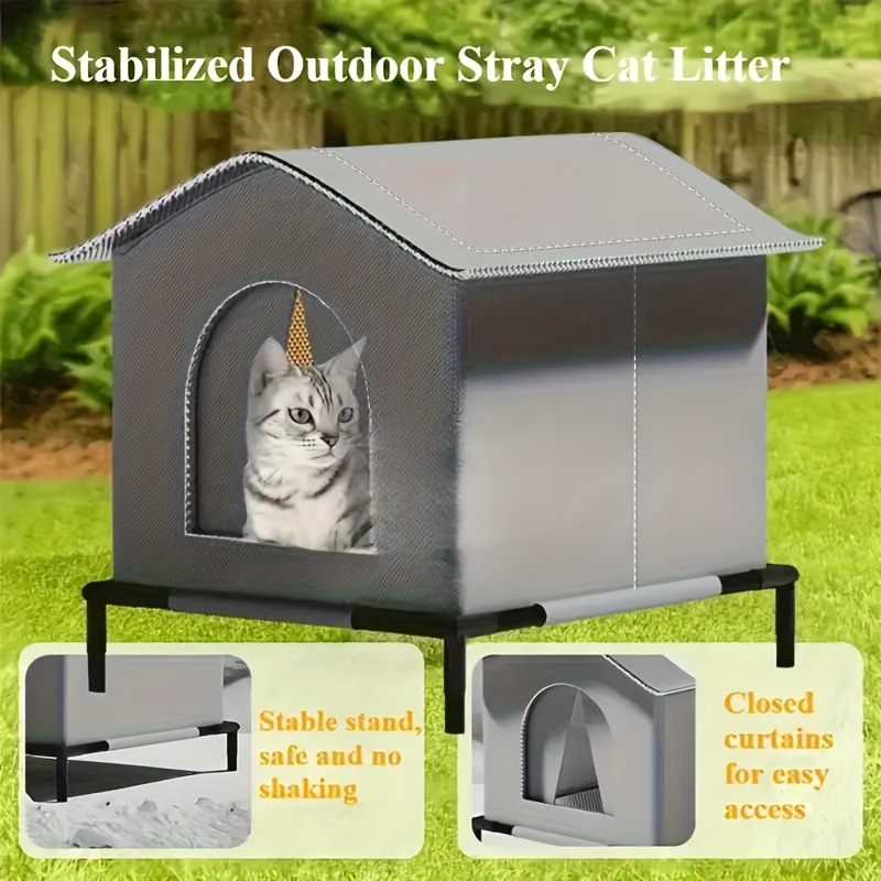 Stray Cat Houses with Mat Wate - đánh giá và giá Outdoor Rug Waterproof