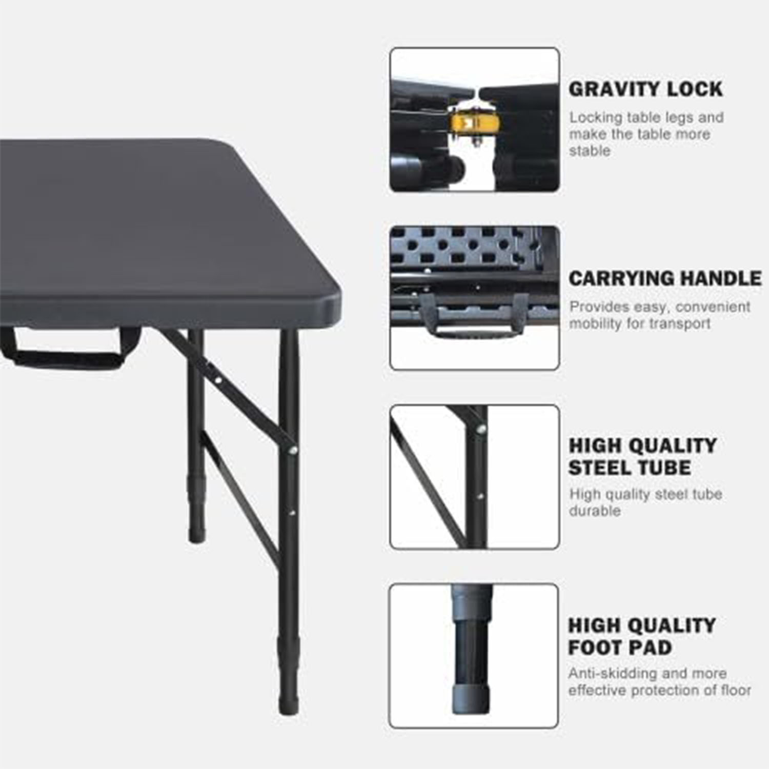 Folding Table 4ft Height Adjus - đánh giá và giá Folding Picnic Table