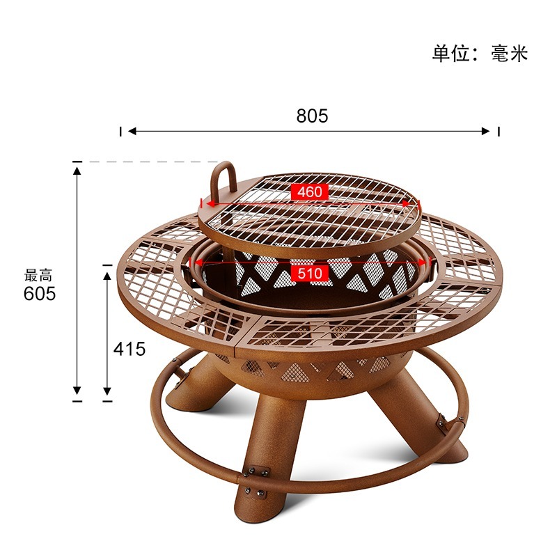 2026 Modern Outdoor Steel Char - đánh giá và giá Outdoor Furniture Fire Table