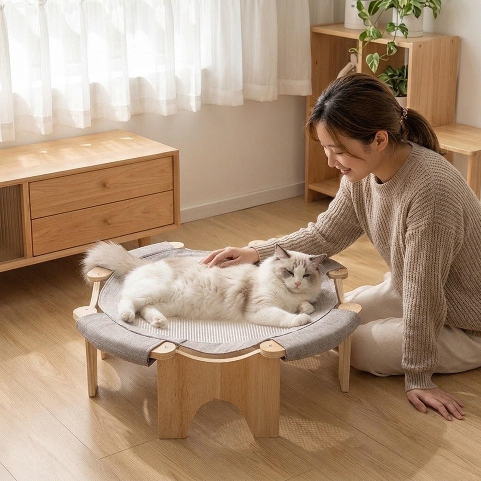 Elevated Pet Bed Wooden Cat Ha - đánh giá và giá Outdoor Furniture Durable