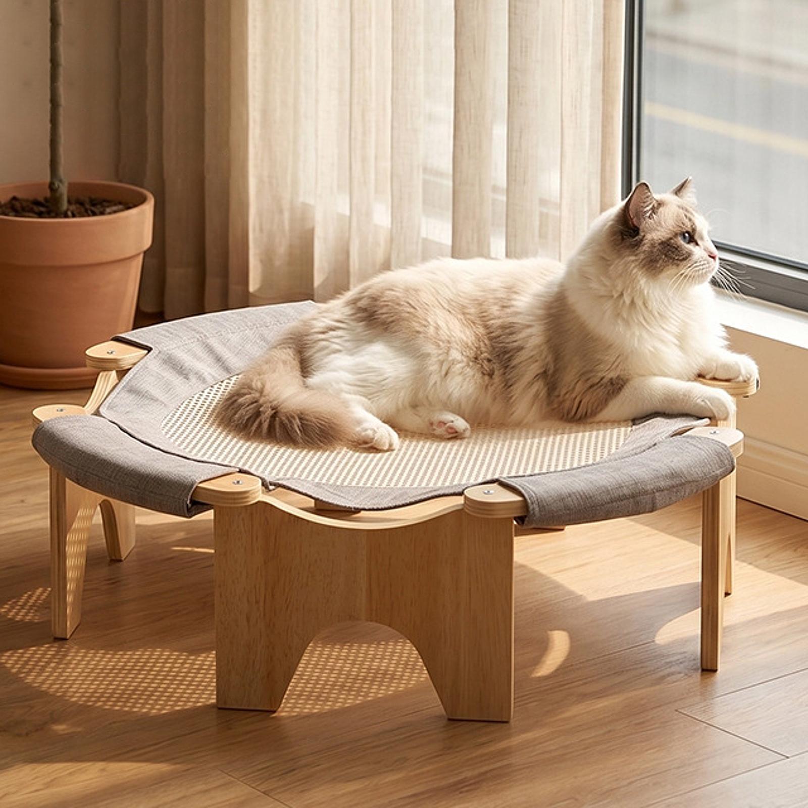 Elevated Pet Bed Wooden Cat Ha - đánh giá và giá Outdoor Furniture Durable