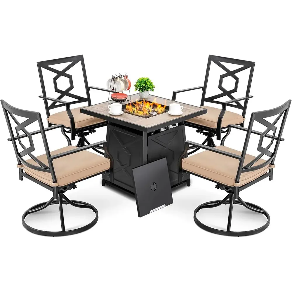 5-Piece Outdoor Patio Furnitur - đánh giá và giá Outdoor Furniture Fire Table