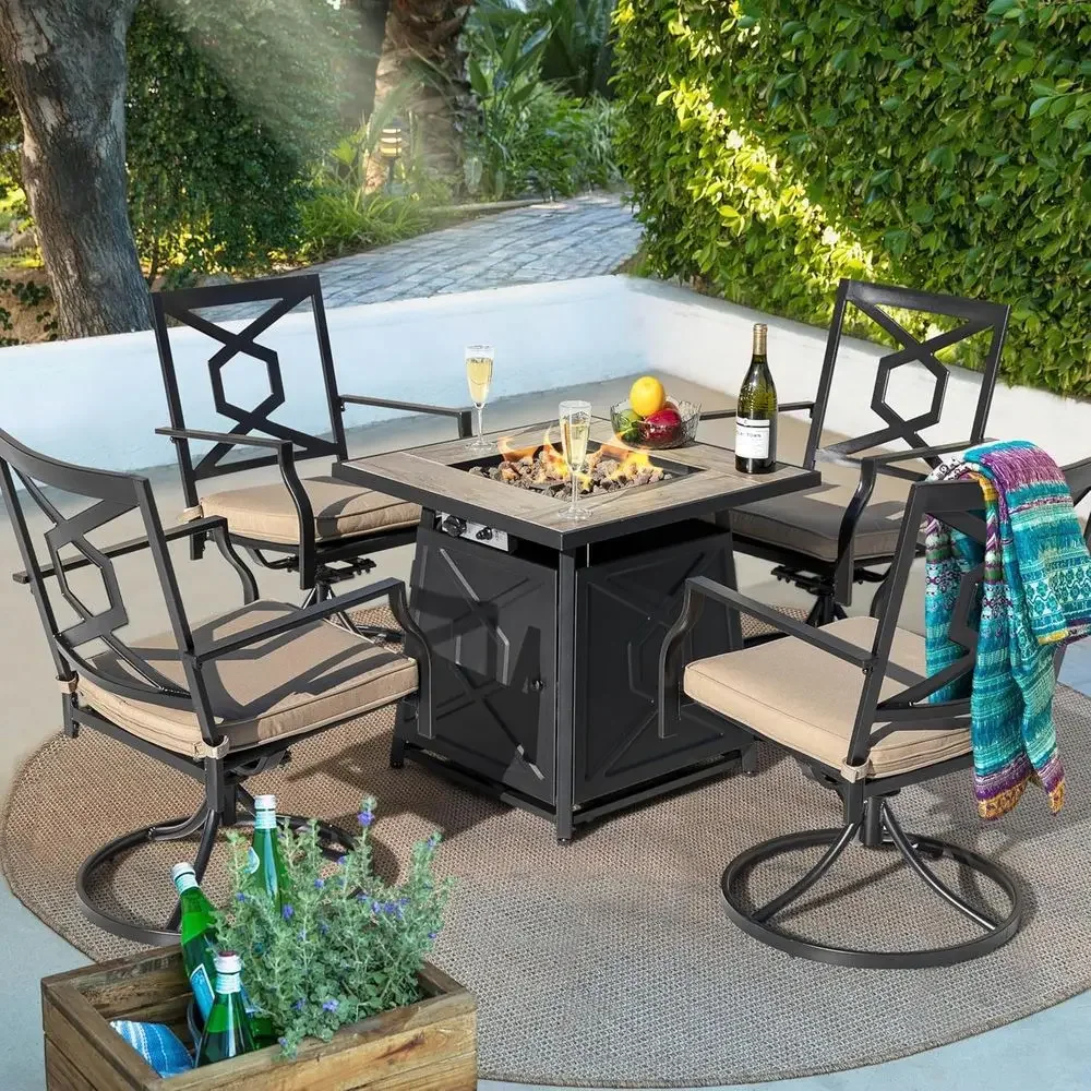 5-Piece Outdoor Patio Furnitur - đánh giá và giá Outdoor Furniture Fire Table